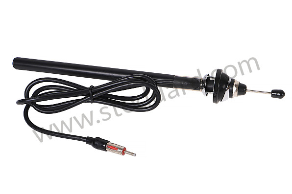 B7691200141 - Radio Antenna, Chrome And Black With Silver Tip 356 911 912 914. for Porsche 356A &bull; 1955 &bull; 1300 (506/2) &bull; Cabrio A T1 &bull; Manual Gearbox, 4 Speed