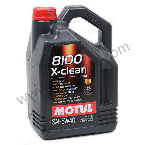 MOT102051 - Motul 8100 X-Clean 5w40 Synthetic Motor Oil, 5l Jug 102051 for Porsche 