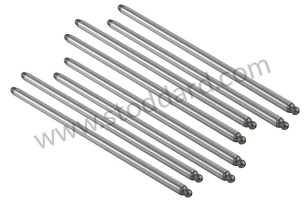 NLA10502802SET - Pushrod Set Of Eight, Standard Length 256.7, Lw For 356 And 912 for Porsche 356B T5 &bull; 1959 &bull; 1600 (616/1 T5) &bull; Cabrio B T5 &bull; Manual Gearbox, 4 Speed