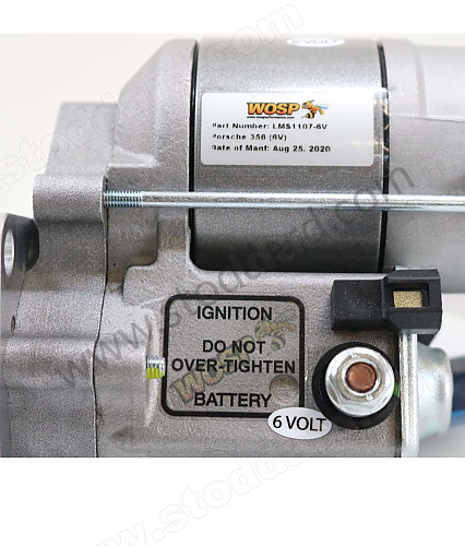 NLA11076VLMS - High Torque Gear Reduction Starter, 6-Volt, WOSPerformance, New For 356 for Porsche 356C &bull; 1963 &bull; 1600 C (616/15) &bull; Cabrio C &bull; Manual Gearbox, 4 Speed