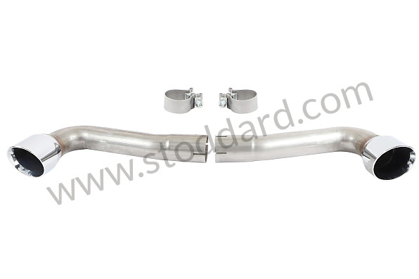 NLA11100600SS - Sport Tail Pipes For Stoddard Exhaust System 356B, 356C Without Rear Bumper Guards for Porsche 356B T5 &bull; 1959 &bull; 1600 (616/1 T5) &bull; Cabrio B T5 &bull; Manual Gearbox, 4 Speed