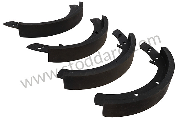 NLA35103352 - Brake Shoe Set Oversized 356, 356A 356B. for Porsche 356A &bull; 1955 &bull; 1300 (506/2) &bull; Cabrio A T1 &bull; Manual Gearbox, 4 Speed
