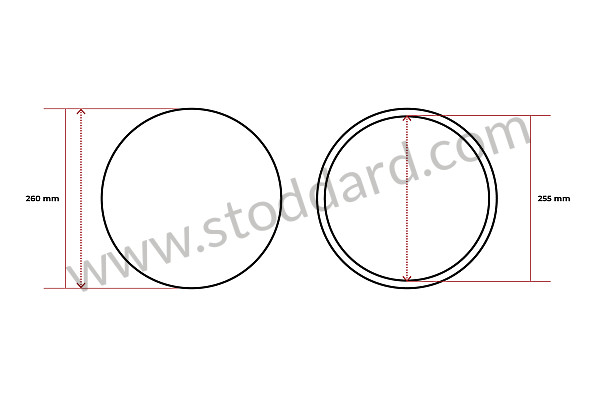 NLA36100200 - Baby Moon Hubcap. For 356 Drum Brake Wheels 1950-1963 for Porsche 