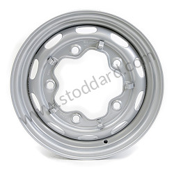Powder coat 15 X 4.5 drum brake wheel METALLIC SILVER / METALLIC SILVER (M72) / 4.5 X 15 INCHES (NLA36101010)