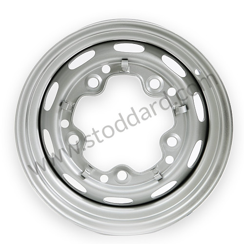 NLA36101210 - Powder coat 15 x 5.5 drum brake wheel - silver for Porsche 356A &bull; 1955 &bull; 1300 (506/2) &bull; Cabrio A T1 &bull; Manual Gearbox, 4 Speed