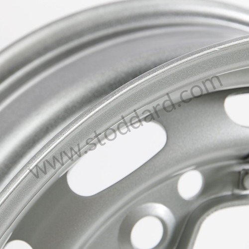 NLA36101210 - Powder coat 15 x 5.5 drum brake wheel - silver for Porsche 356A &bull; 1955 &bull; 1300 (506/2) &bull; Cabrio A T1 &bull; Manual Gearbox, 4 Speed