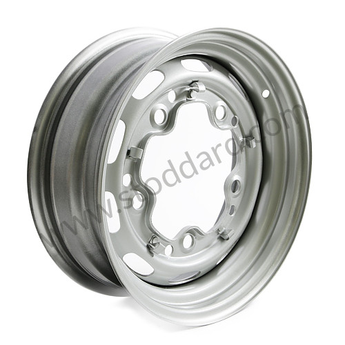 NLA36101210SB - Powder coat 15 x 5.5 drum brake wheel,  powdercoated silver. for Porsche 