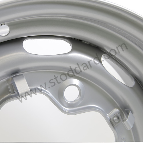 NLA36101210SB - Powder coat 15 x 5.5 drum brake wheel,  powdercoated silver. for Porsche 