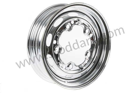 NLA36101220 - Chrome 15 x 5.5 drum brake wheel for Porsche 356A &bull; 1955 &bull; 1300 (506/2) &bull; Cabrio A T1 &bull; Manual Gearbox, 4 Speed