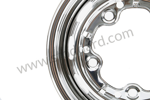 NLA36101220 - Chrome 15 x 5.5 drum brake wheel for Porsche 356A &bull; 1955 &bull; 1300 (506/2) &bull; Cabrio A T1 &bull; Manual Gearbox, 4 Speed