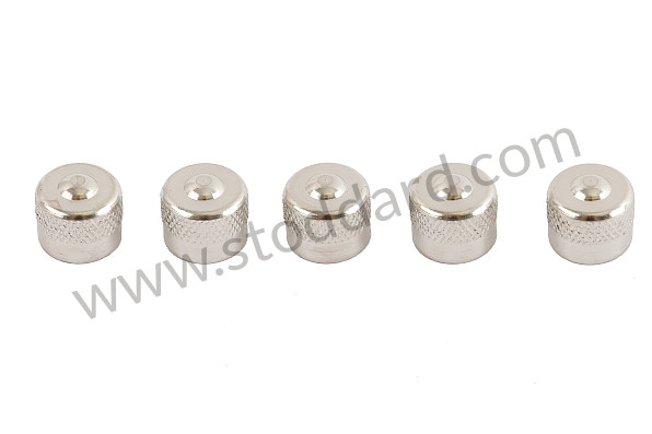 NLA36120230 - Knurled Metal Valve Stem Cap - Set Of 5 For All Schrader Valves for Porsche 