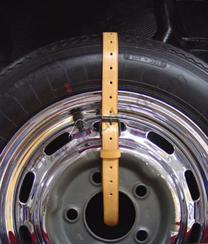 NLA50400100 - Leather Spare Tire Strap All 356 for Porsche 356A &bull; 1955 &bull; 1300 (506/2) &bull; Cabrio A T1 &bull; Manual Gearbox, 4 Speed