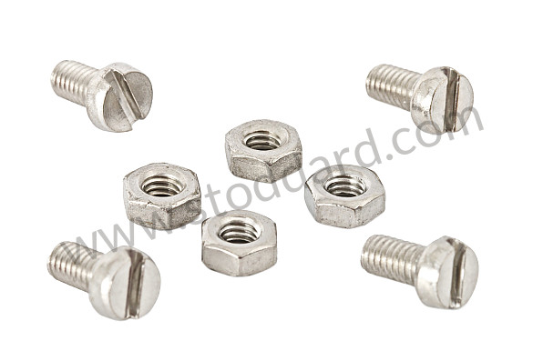 NLA51200100 - Early Engine Lid Grille Screw Set Prea Thru 356B T-5 for Porsche 356B T5 &bull; 1959 &bull; 1600 (616/1 T5) &bull; Cabrio B T5 &bull; Manual Gearbox, 4 Speed