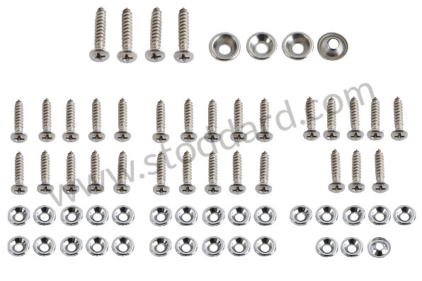 NLA53100300 - Stainless Door Panel Screw And Washer Set. One Kit Per Car. All 356. for Porsche 