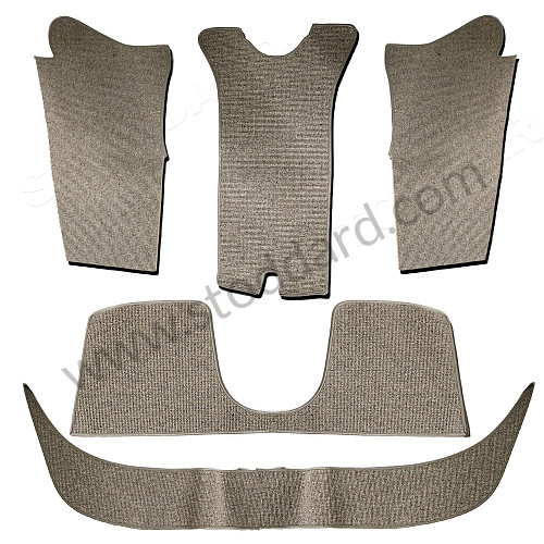 NLA55101600600 - Square Weave Carpet Set, Grey. 356 Roadster 17pc  Set. for Porsche 356B T5 &bull; 1960 &bull; 1600 S (616/2 T5) &bull; Roadster B T5 &bull; Manual Gearbox, 4 Speed