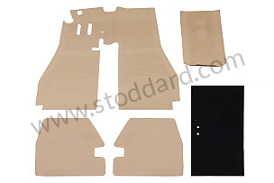 Complete Tan Rubber Floor Mat Set For 356A. BEIGE / BEIGE (NLA55110100400)