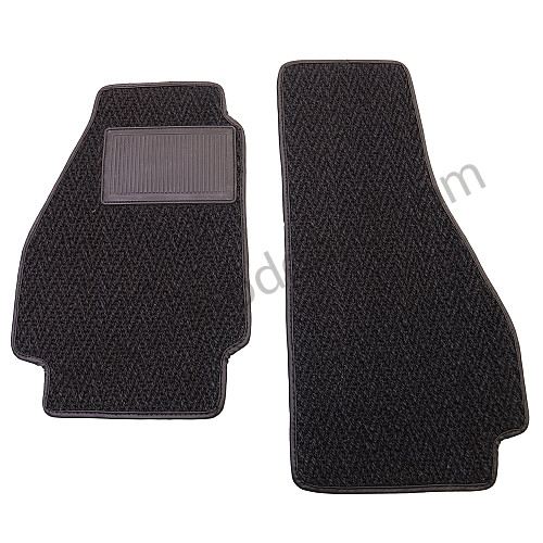 NLA551P22222 - Cocomats 2-Piece Set For Pre-A 356. Black Herringbone for Porsche 