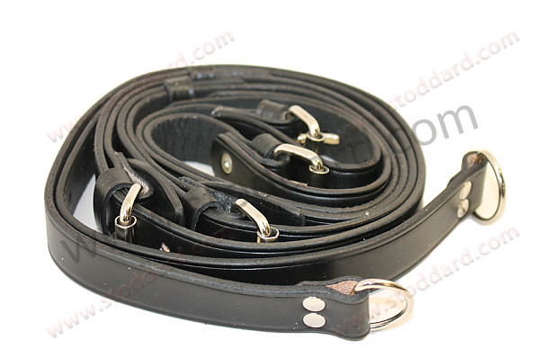 NLA55531100BLK - Black Leather Interior Luggage Strap For All 356 And 911 912 Up To 1973 Set Of Two for Porsche 