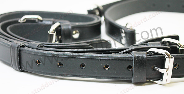 NLA55531100BLK - Black Leather Interior Luggage Strap For All 356 And 911 912 Up To 1973 Set Of Two for Porsche 