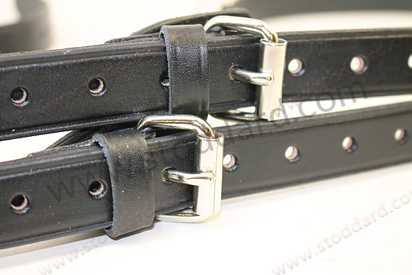 NLA55531100BLK - Black Leather Interior Luggage Strap For All 356 And 911 912 Up To 1973 Set Of Two for Porsche 