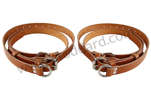 NLA55531100TAN - Tan Leather Interior Luggage Strap For 356 And 911 912 Up 1973 - Set Of Two for Porsche 