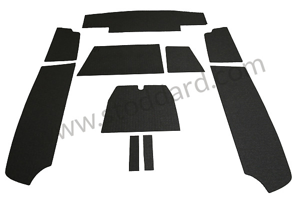 NLA55640000 - Front Trunk Sound Deadening Kit For 356A And 356B T5 for Porsche 356A &bull; 1955 &bull; 1300 (506/2) &bull; Cabrio A T1 &bull; Manual Gearbox, 4 Speed