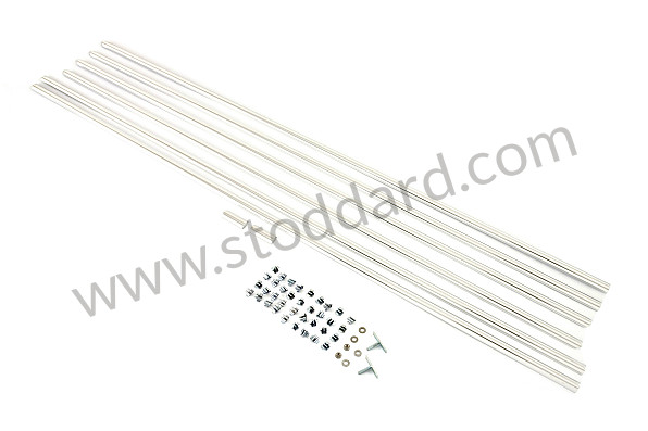 NLA55900240 - Full Side Trim Molding Set, Left And Right, Anodized. 356. With Hardware Set for Porsche 