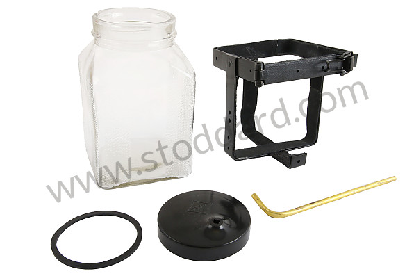 NLA628500 - Glass Windshield Washer Bottle For 356 Pre-A. Includes Brass Feed Pipe And Bakelite Lid for Porsche 