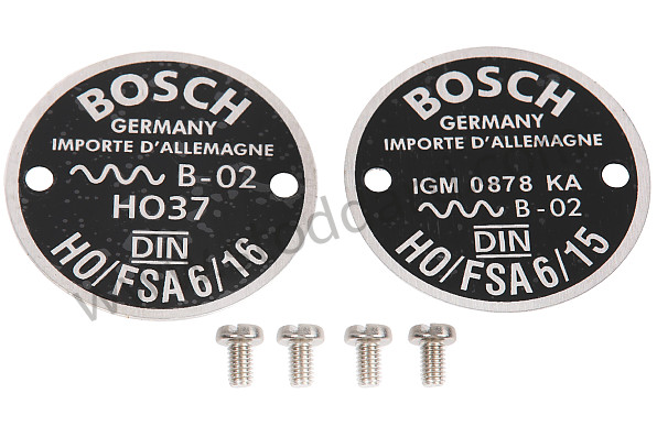 NLA63500101 - Bosch Horn Data Plate Set Ho/Fsa 6/15 And Ho/Fsa 6/16 356 1952 - 1964 for Porsche 