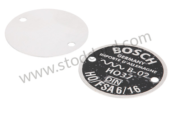 NLA63500101 - Bosch Horn Data Plate Set Ho/Fsa 6/15 And Ho/Fsa 6/16 356 1952 - 1964 for Porsche 