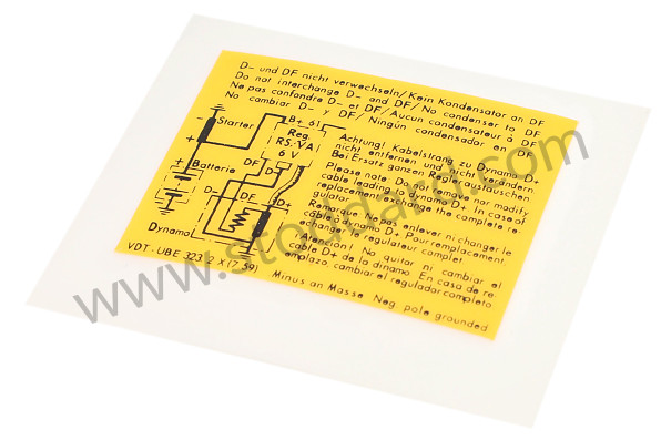 NLA70100701 - Voltage Regulator Decal 356, Water Transfer for Porsche 