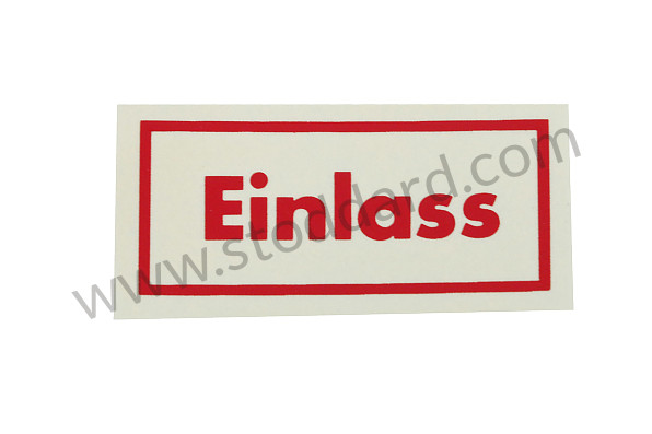 NLA70101300 - Einlass Decal, Red Lettering For Late 912, Water Transfer for Porsche 