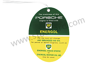Bp Energol Engine Oil Hang Tag. Appropriate For 356 Pre A Through T6  (NLA70102500)