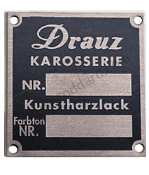 Chassis And Paint Badge For Drauz Built Convertible D And Roadster - Kit Bundle  (NLA70110400GW)