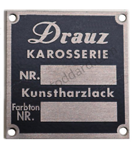 NLA70110400GW - Chassis And Paint Badge For Drauz Built Convertible D And Roadster - Kit Bundle for Porsche 