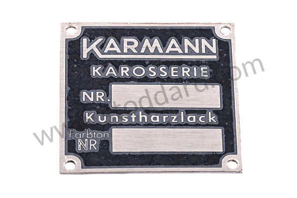 NLA70110500 - Chassis And Paint Badge For Karmann Built Models for Porsche 