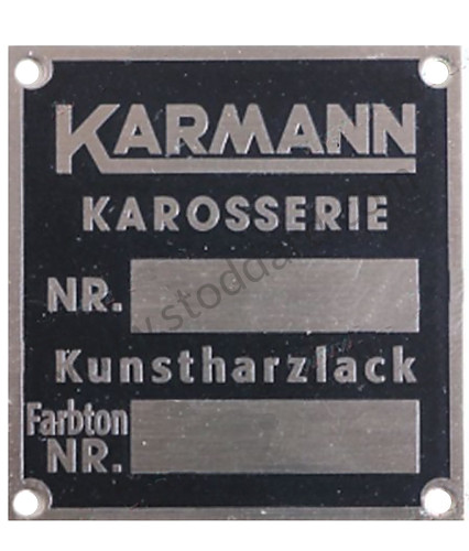 NLA70110500GW - Chassis And Paint Badge For Karmann Built Models - Kit Bundle for Porsche 