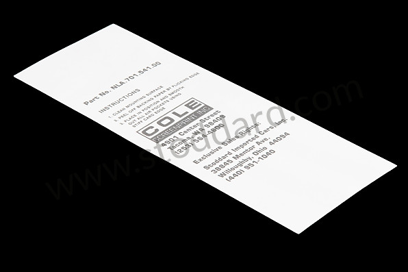 NLA70154100 - Early Shift Pattern Windshield Decal For 356A for Porsche 