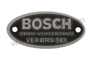 Distributor Data Plate, Aluminum, Marked Brs 383 For 356  (NLA70160250)