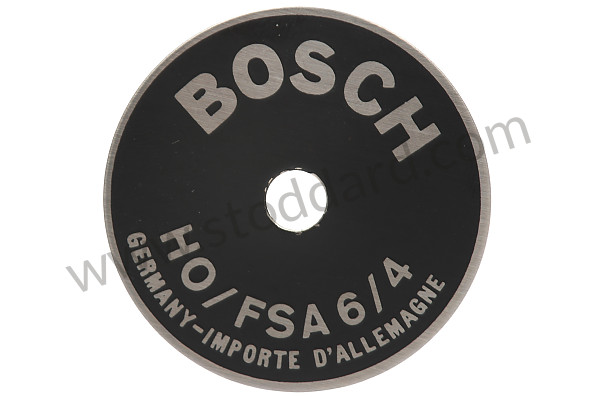 NLA70163600 - Single Hole Data Plate For Left Horn, for Porsche 356A &bull; 1955 &bull; 1300 (506/2) &bull; Cabrio A T1 &bull; Manual Gearbox, 4 Speed
