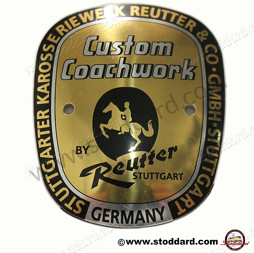 NLA72300300GW - Large Reutter Badge For 356A - Kit Bundle for Porsche 