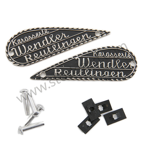 NLA72300500 - Wendler Badge, Set of Two. for Porsche 