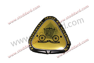 European Drauz Badge For Convertible D And Early Roadster Includes 2 Gold Rivets And 2 Clips - Kit Bundle  (NLA72300701GW)