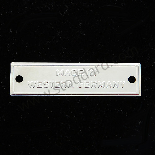 NLA72301200 - BADGE - Made in Western Germany plate for Porsche 