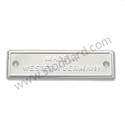 BADGE - Made in Western Germany plate - Kit Bundle  (NLA72301200GW)
