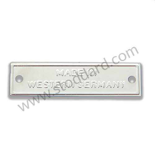 NLA72301200GW - BADGE - Made in Western Germany plate - Kit Bundle for Porsche 
