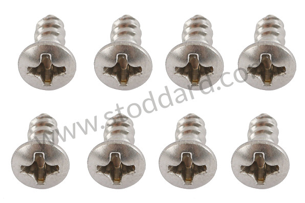 NLA73100800 - Sun Visor Screw Set , 1 Req'd. 1958 356At2 Through 1961 356B T5. for Porsche 356B T5 &bull; 1959 &bull; 1600 (616/1 T5) &bull; Cabrio B T5 &bull; Manual Gearbox, 4 Speed