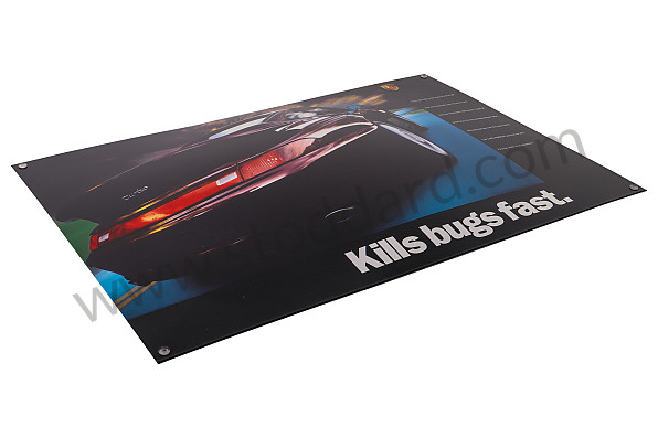 PCG00099310 - Kills Bugs Fast Porsche Enamel Wall Sign 40 X 60cm for Porsche 