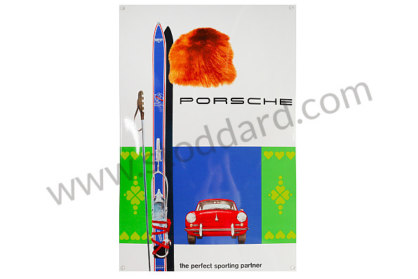 PCG00099910 - Enamel Wall Sign - Sporting Partner - Porsche Classic 40 X 60cm for Porsche 