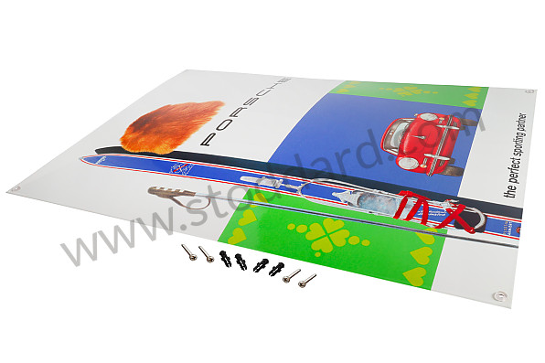 PCG00099910 - Enamel Wall Sign - Sporting Partner - Porsche Classic 40 X 60cm for Porsche 